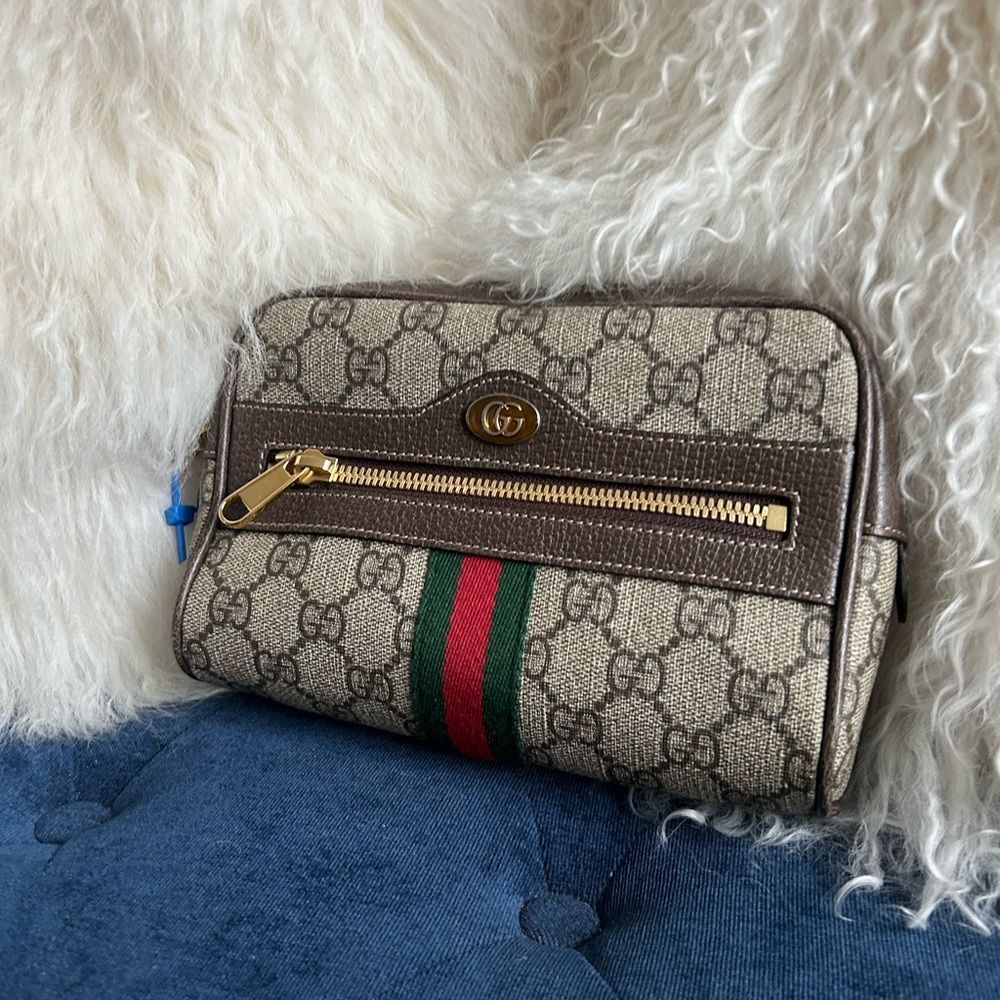 GUCCI GG Supreme Monogram Web Med Ophidia Belt Bag 85 - Picture 3 of 11